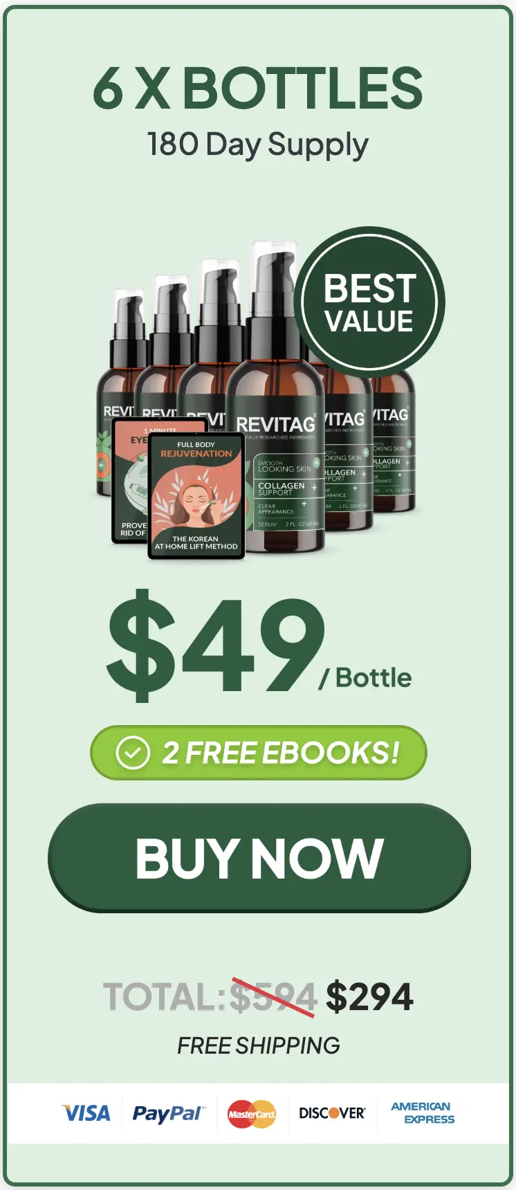 Revitag order six bottles